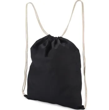 Městský batoh Bavlněný stahovací vak WOLITE COLOR - černá