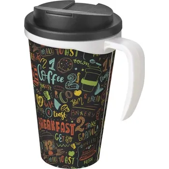 Termohrnek Termo hrnek 350 ml Brite-Americano Grande s uzávěrem odolným proti rozlití - Bílá / Černá