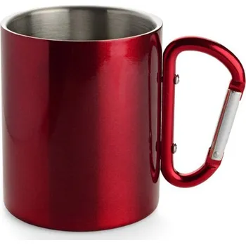 Hrnek s karabinkou CAMP 250 ml - červená