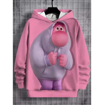 Chlapecký svetr Disney Dětská mikina s kapucí a 3D potiskem V Hlavě 2 (Inside Out 2) Barva: růžová (Z2HF241206EJ), Velikost: 160 (13-14 let)