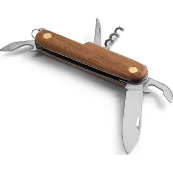 Multifunkční nůž BELPIANO. Multifunkční kapesní nůž z nerezové oceli a dřeva