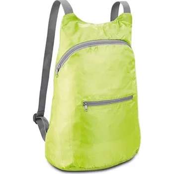 Městský batoh BARCELONA. Skládací batoh z materiálu polyester 210D ripstop - Světle Zelená