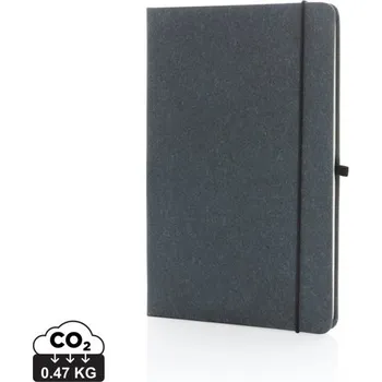 Zápisník Poznámkový blok A5 s tvrdou vazbou z GRS recyklované kůže - Šedá