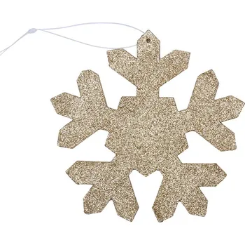 Vánoční dekorace DECOLED Vločka I, pr. 15 cm, zlatá