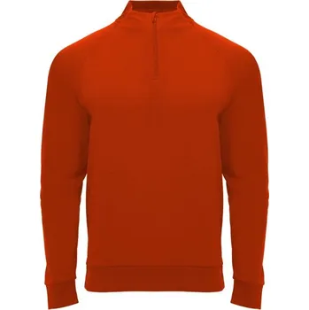 Pánská mikina Epiro unisex mikina s dlouhým rukávem a čtvrtinovým zipem - Červená / S