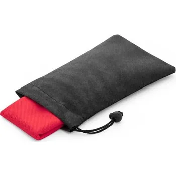 Šátek BERNAL. Fitness chladicí ručník recyklovaný polyesterový šátek (100% rPET) s netkaným sáčkem - Červená