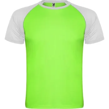 Pánské tričko Indianapolis unisex sportovní tričko s krátkým rukávem - Fluorescenční zelená / Bílá / M