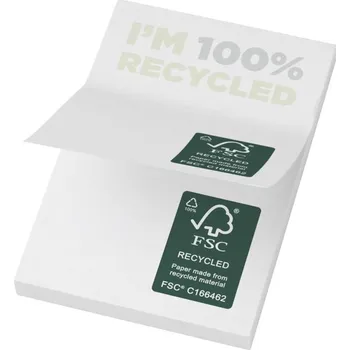 Samolepící bloček Recyklované lepicí poznámky 50 x 75 mm Sticky-Mate® - Bílá / 25 stran