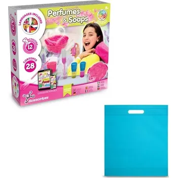 Perfume & Soap Factory Kit IV. Vzdělávací hra dodáváno s dárkovým sáčkem z netkané textilie (80 g/m²) - Světle Modrá