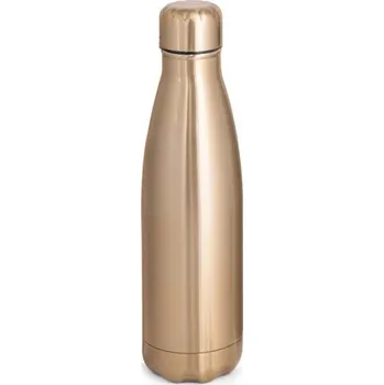 Termohrnek SHOW METALLIC. Láhev z nerezové oceli s matným kovovým povrchem 510 ml - Saténově Zlatá