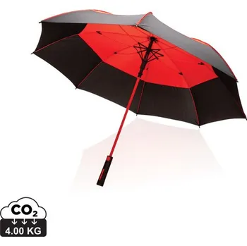 Deštník 27" větruodolný auto-open deštník Impact ze 190T RPET AWARE™ - Červená