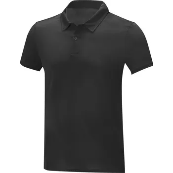 Pánské tričko Deimos, pánské polo cool fit s krátkým rukávem - Černá / 4XL