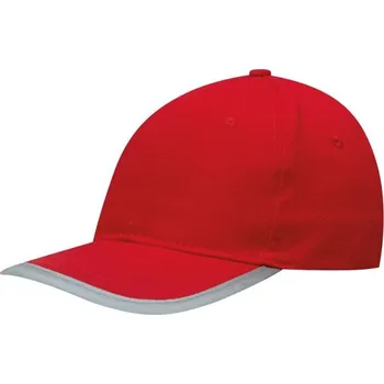 Čepice Šestipanelová Kšiltovka Detection - Červená