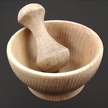 Obracečka AMADEA Dřevěný hmoždíř, masivní dřevo, 10,5 cm