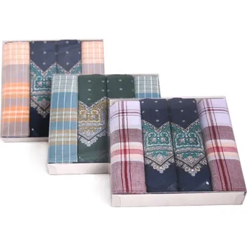 Látkový kapesník Pánské kapesníky Etex M08 4 ks - různé barvy