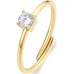 S'Agapõ Pozlacený prsten s kubickým zirkonem Dazzly SDZ37 + 2 měsíce na vrácení zboží
