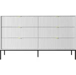 Komoda Nova 154 cm se zásuvkami bílá/černá