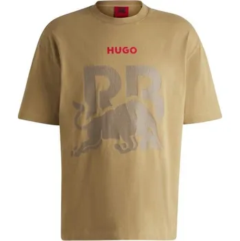 Pánské tričko Volnočasové tričko HUGO - Racing Bulls pískové M