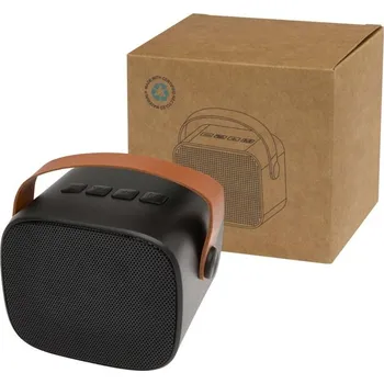 Bezdrátový reproduktor o výkonu 3 W z recyklovaného plastu Diya - Černá