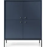 Komoda Mono II 104 cm modrá/černá