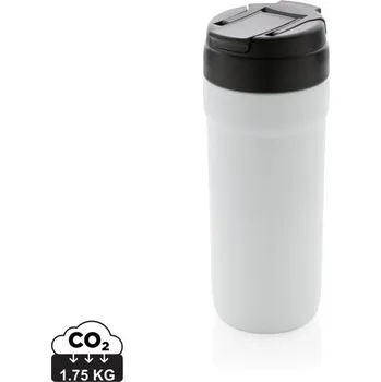 Termohrnek Termo lahev z RCS recyklované oceli s duálním uzávěrem - Bílá