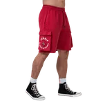 Nebbia Washed volné cargo šortky LEGACY 787 červené - L