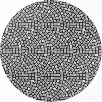 Koberec Vinylový Kulatý Koberec do Domácnosti průměr 60 cm Kamenný design jemná mozaika