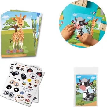 samolepka MADAGASCAR. Sada samolepek se šesti listy