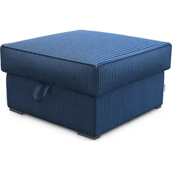 Taburet Tmavě modrý taburet SMART COSARO s úložným prostorem 65x65 cm