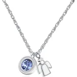 S'Agapõ Ocelový náhrdelník s krystalem a andílkem Lucky Light SKT03 + 2 měsíce na vrácení zboží