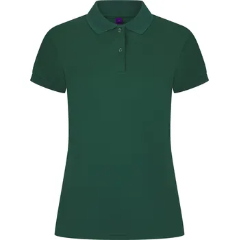 Dámské tričko Henbury Dámská polokošile Coolplus s pleteným límcem Barva: Zelená lahvová, Velikost: XL W476