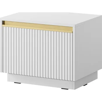 Noční stolek Noční stolek Royal II 54 cm bílý/zlatý