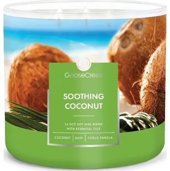 Svíčka Svíčka 0,41 KG SOOTHING COCONUT, aromatická v dóze, 3 knoty|Goose Creek