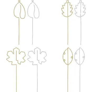 Zahradní dekorace Podpora pro vysoké květiny LEAF, 38cm, balení obsahuje 8 kusů!|Esschert Design