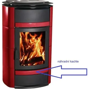 Krbová kamna La Nordica - náhradní čelní kachle - Norma / Stella, bordeaux - bordo