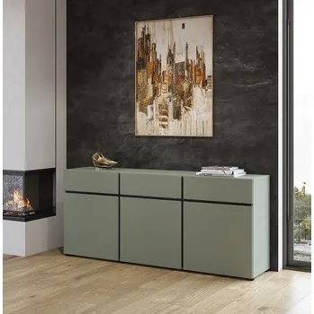 Komoda Komoda Cross 180 cm - pine green / černá