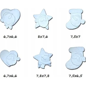 kreativní sada Sádrové magnety k vlastnímu malování - sněhuláci a Mikulášové