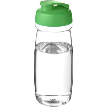 Sportovní láhev s vyklápěcím víčkem H2O Pulse® 600 ml - Průhledná / Zelená