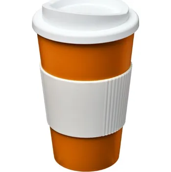 Termohrnek Termo hrnek s rukojetí Americano® 350 ml - Oranžová / Bílá