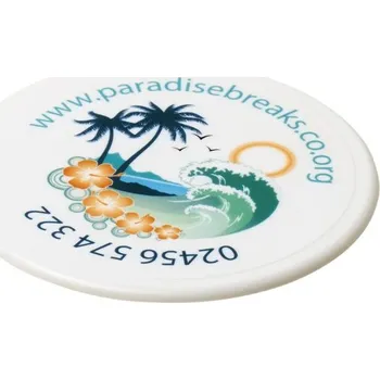 Kulatý plastový tácek Renzo - Bílá