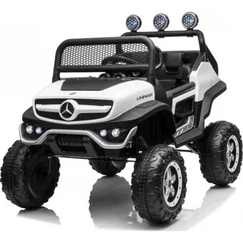 Dětské elektrovozidlo Mamido Dětské elektrické autíčko Buggy Mercedes-Benz Unimog 4x4 bílé
