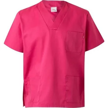 Pánské tričko VL ILLAPA. Keprová tunika (190 g/m²) s krátkými rukávy z polyesteru (65 %) a bavlny (35 %) - Růžová / 2XL