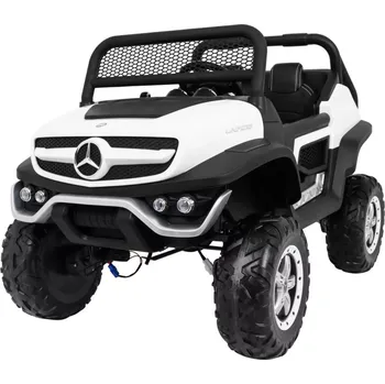 Dětské elektrovozidlo dětské elektrické autíčko mercedes-benz unimog 4x4, bílé