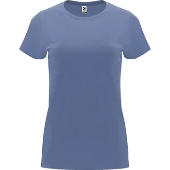 Capri&nbsp;dámské tričko s krátkým rukávem - Džínová modrá / roly-3XL