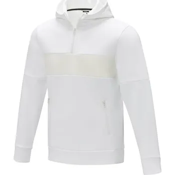 Pánský svetr Pánský svetr s kapucí a polopropínacím zipem Sayan - Bílá / XL