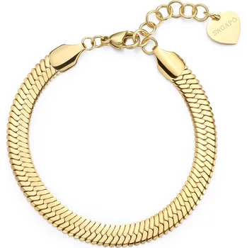 Náramek S'Agapõ Pozlacený náramek pro ženy Hádek Chunky SHK103 + 2 měsíce na vrácení zboží