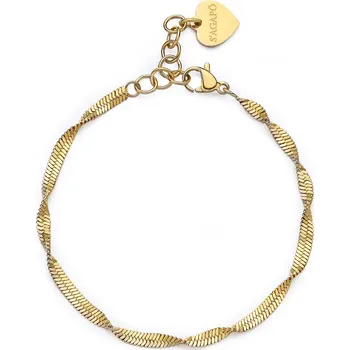 Náramek S'Agapõ Elegantní pozlacený náramek Hádek Chunky SHK52 + 2 měsíce na vrácení zboží