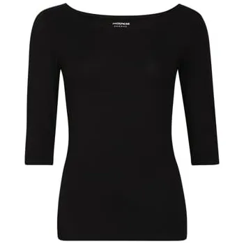 Dámské tričko AKINA dámské triko s 3/4 rukávem s bambusem černá S