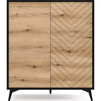 Komoda Komoda Diamond KD 104 cm dub evoke/černá