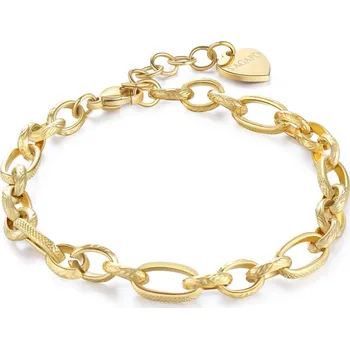 Náramek S'Agapõ Výrazný pozlacený náramek pro ženy Chunky SHK26 + 2 měsíce na vrácení zboží